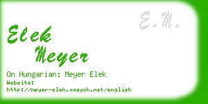 elek meyer business card